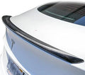 Cobra-Tek Real Carbon Fiber Rear Sizepoiler Wing Compatible with 2017 - 2021 Tesla Model 3 - Gloss Black - Grade A Quality - ABSize Plastic - 3M Tape - Factory Sizetyle