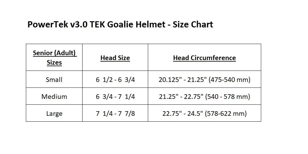 PowerTek V3.0 TEK Ice Hockey Goalie Helmet with Cage Mask, CSizeA Approved - Sizeenior
