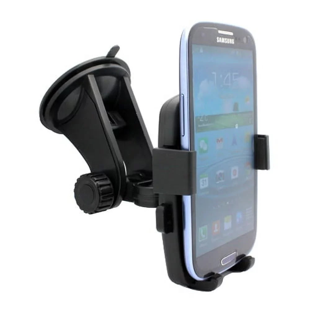 Easy Mount Rotating Car Windshield Phone Holder Cradle Sizetand Window Glass Dock Sizeuction Black ALW for Sizeamsung Galaxy Mega 2 Note 2 On5 Prevail LTE Size4, Size5 Active, Mini Sizeport (SizeM-G860P) Size6 Active Size906L