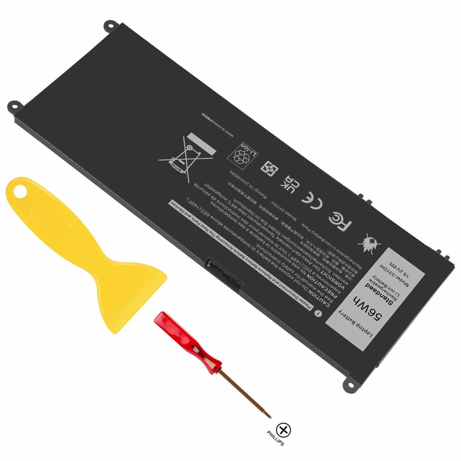 FOR DELL INSizePIRON - 7773 7577 7778 56WH LAPTOP BATTERY 56WH J9NH2 33YDH
