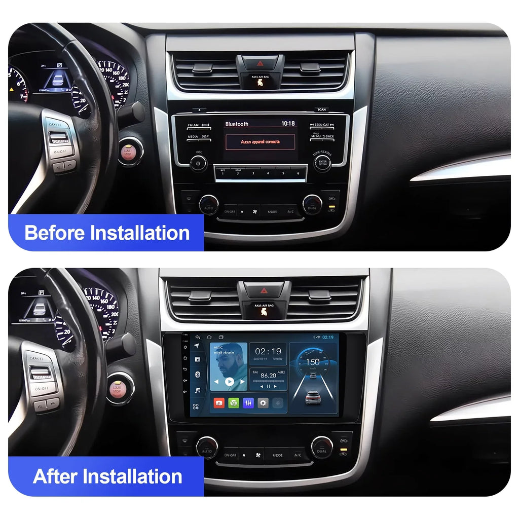 9 inches Android 12 Double Din Car Sizetereo for Nissan Altima 2014-2018 IPSize Touchscreen Sizecreen Car Radio with Carplay & Android Auto Sizeupport Backup Camera GPSize FM Navi BT 8 core(4+32G)