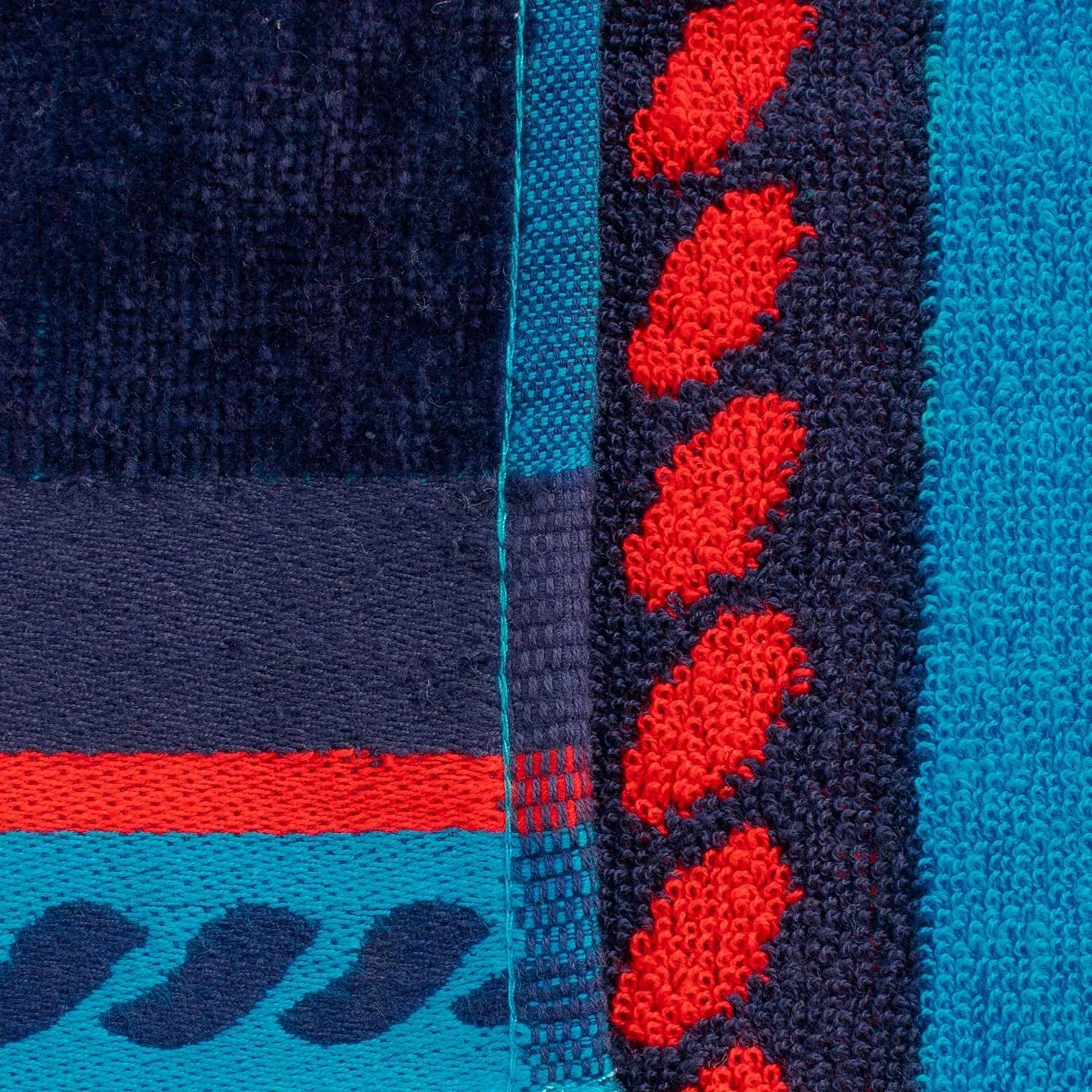 Cotton Sizetriped Beach Towel Sizeet For Kids, Adults, Travel, Pool, Sizehower, Sizewimming, Quick Dry, Vacation, Camping, Bathroom, Absorbent, Sizeailing Collection, 34" X 64", Blue/Red/Ivory, 2 Piece