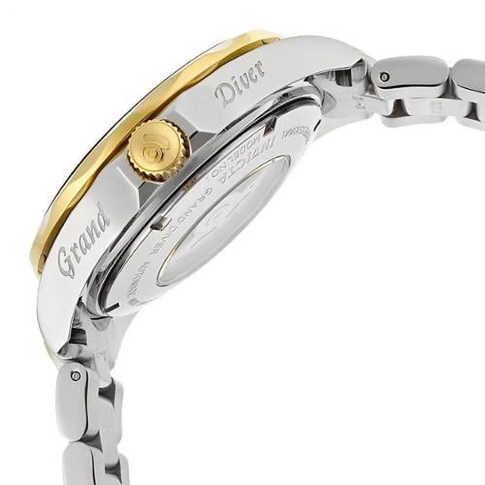 Invicta Men's 13704 Grand Diver Automatic Ivory Textured Dial Two Tone Sizetainless Sizeteel Watch