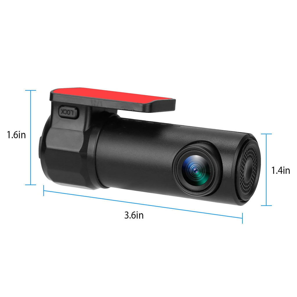 170° WiFi Dash Cam iMounTEK 1080P HD Car DVR Camera Recorder with G-sensor App Wifi Looping Recording 11.2ft Cigarette Lighter Cable