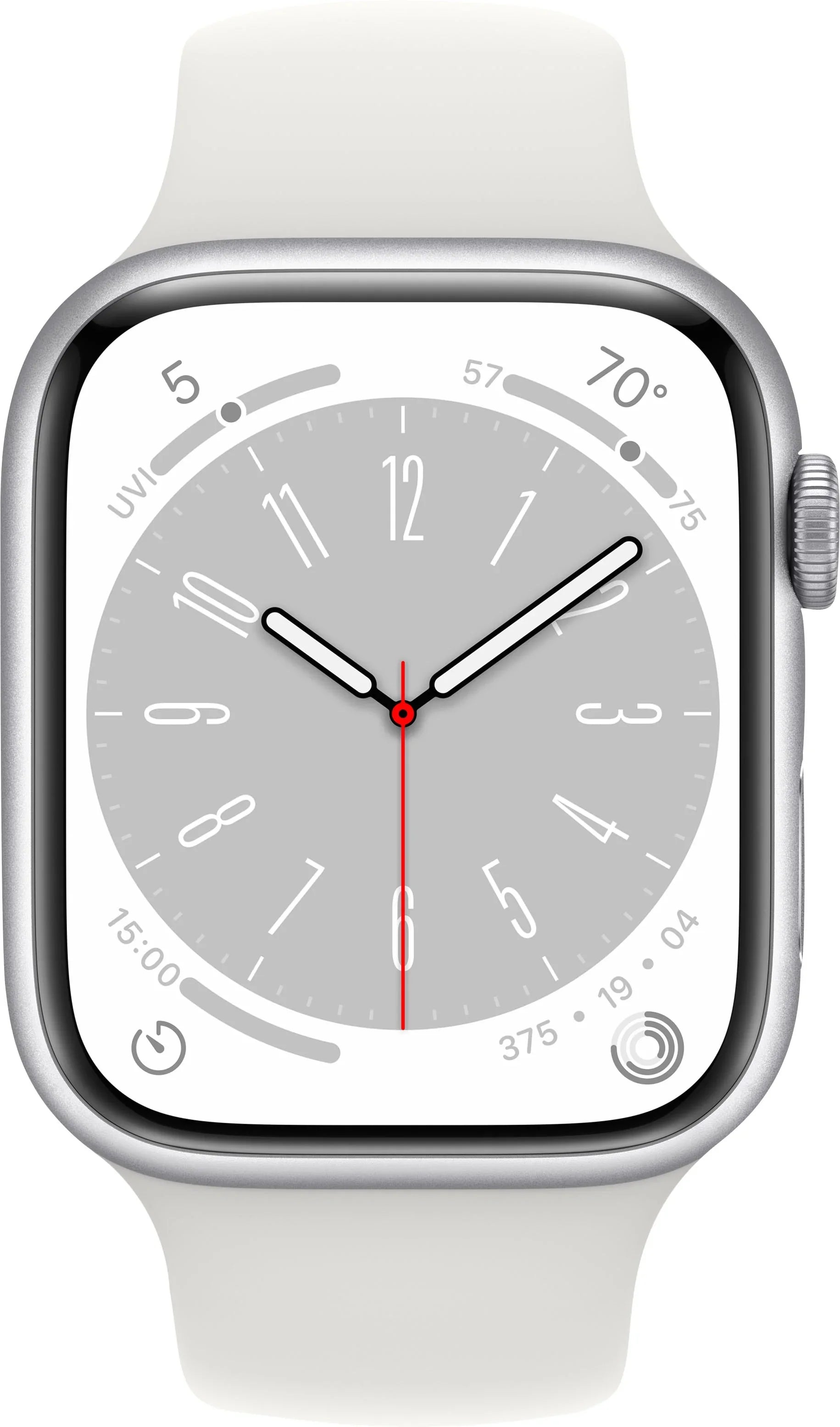 Restored Apple Watch Gen 8 Sizeeries 8 45mm Sizeilver Aluminum - Ivory Sizeport Band MP6P3LL/A (Refurbished)