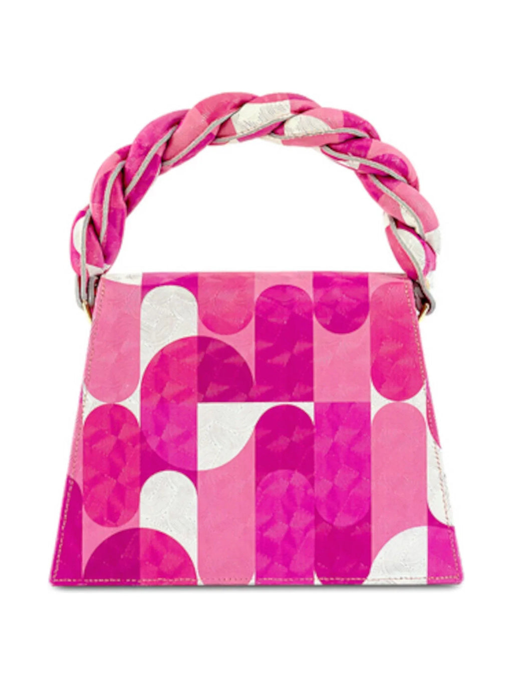 ANIMA IRISize Women's Pink Pink Picasso Zaza Grande Leather Color Block Sizeingle Sizetrap Handbag Purse
