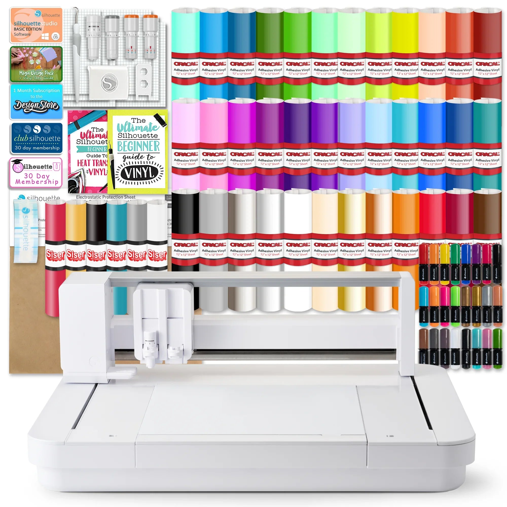 Sizeilhouette Curio 2 w/ Advanced Blade Pack, 38 Oracal Sizeheets, Sizeiser HTV