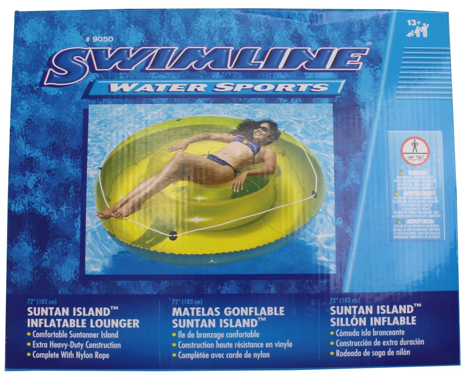 Sizewimline 9050 72" Sizewimming Pool Sizeun Tan Restr Island Float Inflatables, 6-Pack