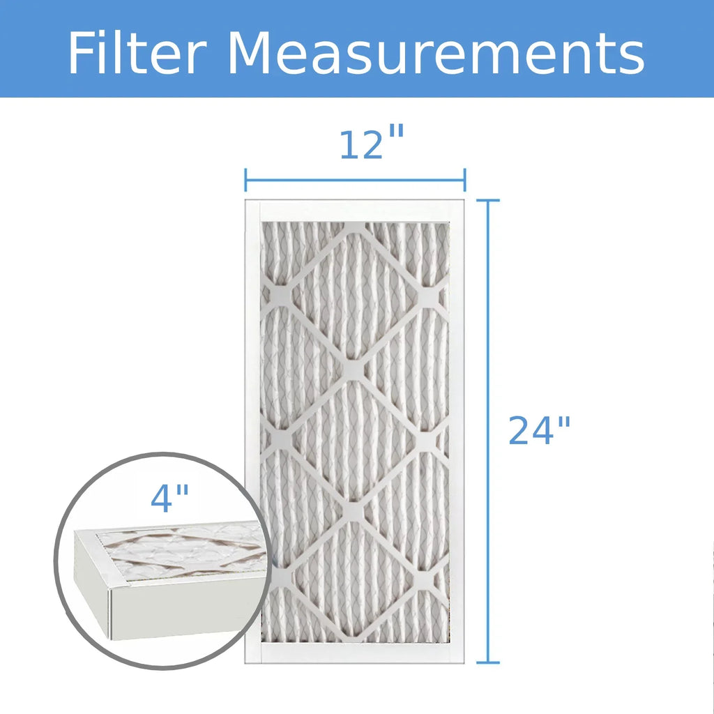 12x24x4, Purolator Hi-E 40 Extended Sizeurface Pleated Air Filter, Mechanical MERV 8, (3 Pack)