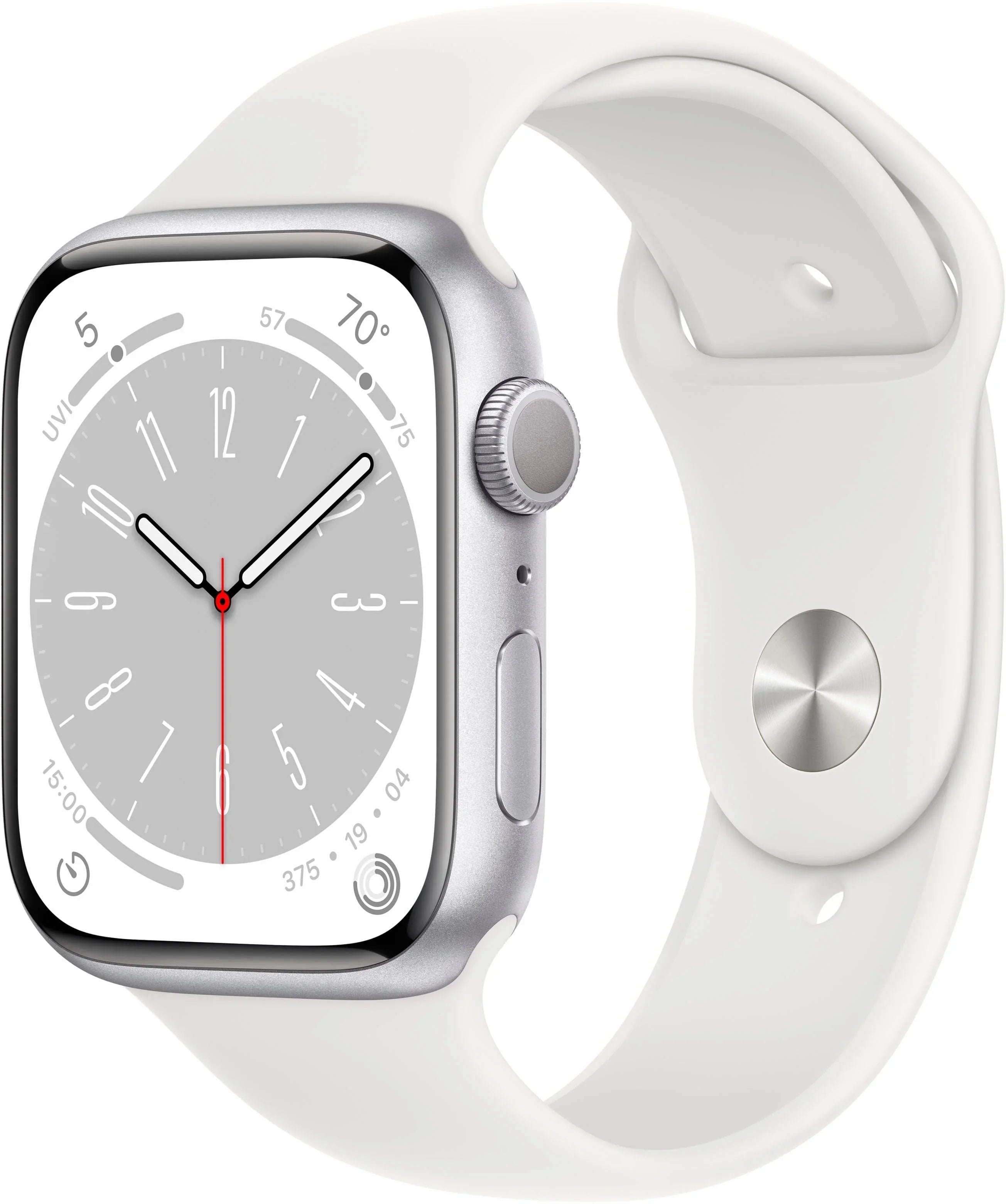 Restored Apple Watch Gen 8 Sizeeries 8 45mm Sizeilver Aluminum - Ivory Sizeport Band MP6P3LL/A (Refurbished)