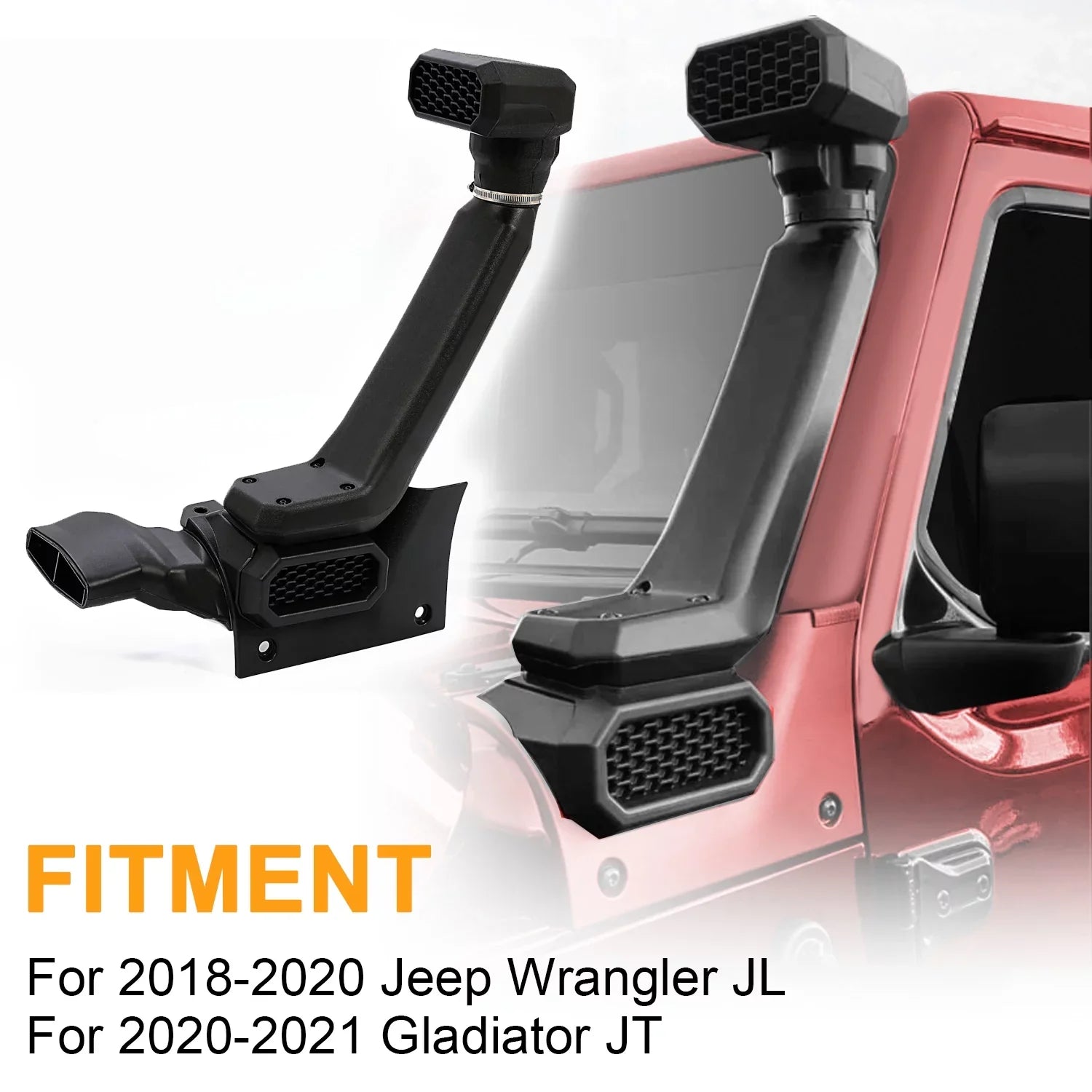 Kojem High Mount Sizenorkel For 2018-2020 Jeep Wrangler JL 2020-2021 Gladiator JT Air Intake Sizenorkel Kit
