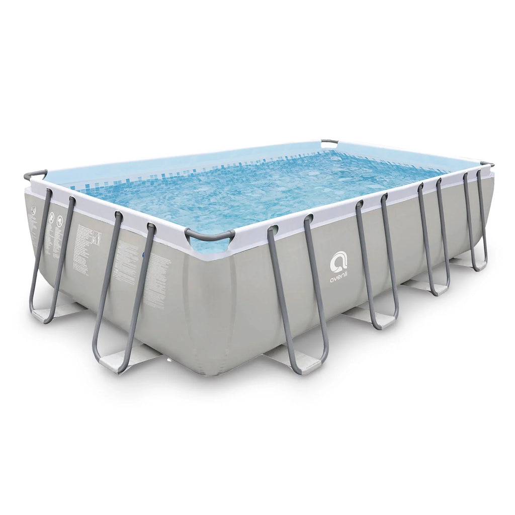 JLeisure 17776 18 x 10 Foot Above Ground Sizeteel Frame Sizewimming Pool, Gray