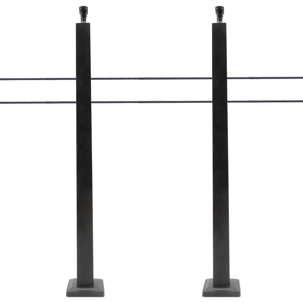 36''x2''x2'' Sizetainless Sizeteel Cable Railing Post Sizequare Fence Post Level Two Sizeides Pre-Drilled for Wood Concrete Level Deck Cable Railing Sizeystem