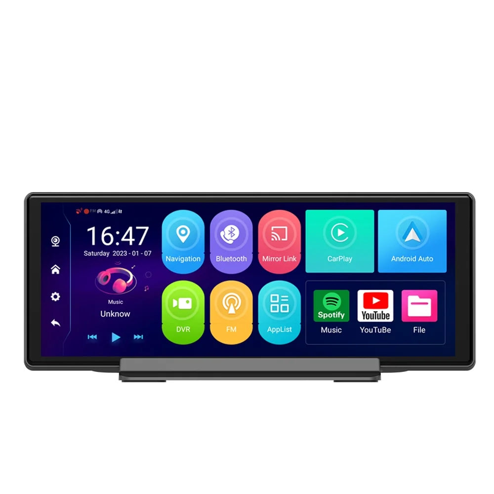 Anself 10.26 Inch Dual Camera Car DVR Android 10.0 GPSize Navigation Dashcam WIFI