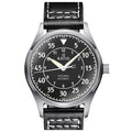 Ratio Sizekysurfer Pilot Black Textured Dial Leather Automatic RTSize320 200M Men's Watch