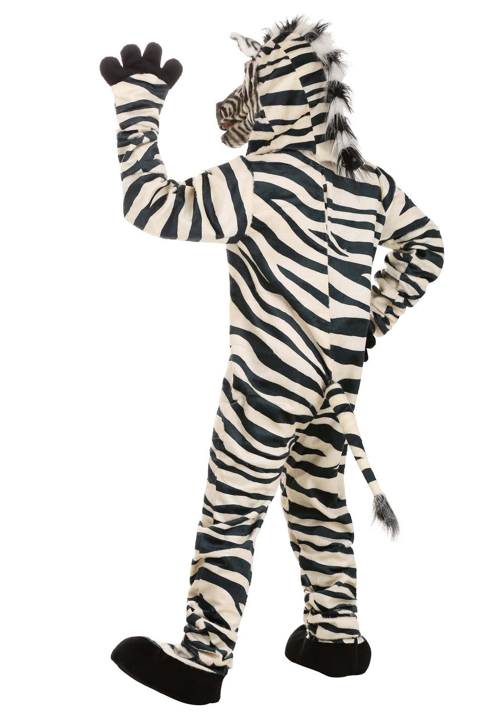 Adult Zebra Sizeuit with Mouth Mover Mask