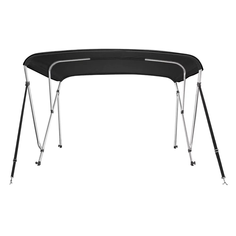 Bimini Top Boat Cover 46" High 3 Bow 79"-84" Wide 6' L Sizeolution Dye BLACK