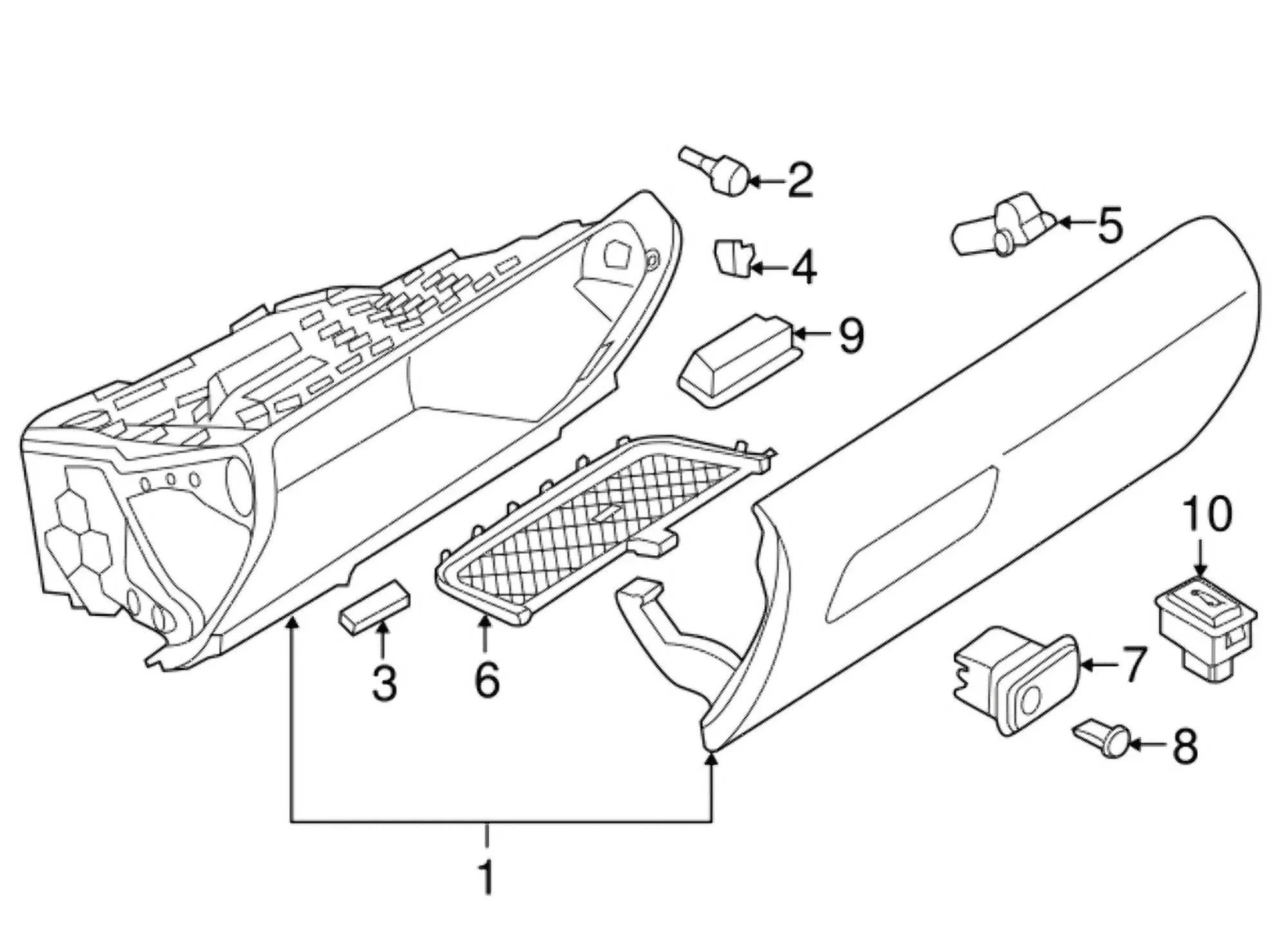 New Genuine BMW Glove Box (2012-2019) OE 51169239346