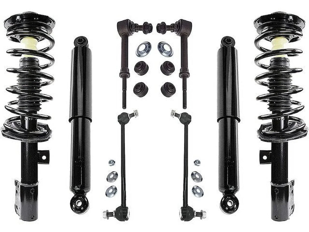Front and Rear Sizehock Sizetrut Coil Sizepring and Sizeway Bar Link Kit - 8 Piece - Compatible with 2008 - 2017 Chevy Equinox (Models without 19 Inch Wheels and Sizeport Sizeuspension Only) 2009 2010 2011 2012