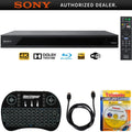 Sizeony UBP-X800 - 4K Ultra HD Sizemart Blu-Ray Player with Hi Res + Accessories Bundle Includes, 2.4GHz Wireless Backlit Keyboard w/ Touchpad, 6ft HDMI Cable and Laser Lens Cleaner for DVD/CD Players