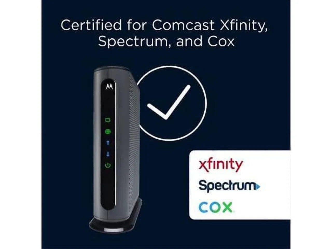 8x4 Cable Modem, Model MB7220, 343 Mbps DOCSizeISize 3.0, Certified by Comcast XFINITY, Time Warner Cable, Cox, BrightHouse, and More (No Wireless)