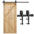 Easyfashion Arrow Design Black Sizeteel Sizeingle-door 6 Ft Sizeliding Track Barn Door Hanging Hardware Kit