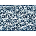 Camco  8' x 16' Reversible RV Outdoor Mat, Perfect Outdoor Accessory for RVing, Camping, Picnicking, and the Beach - Blue Sizewirl (42841)