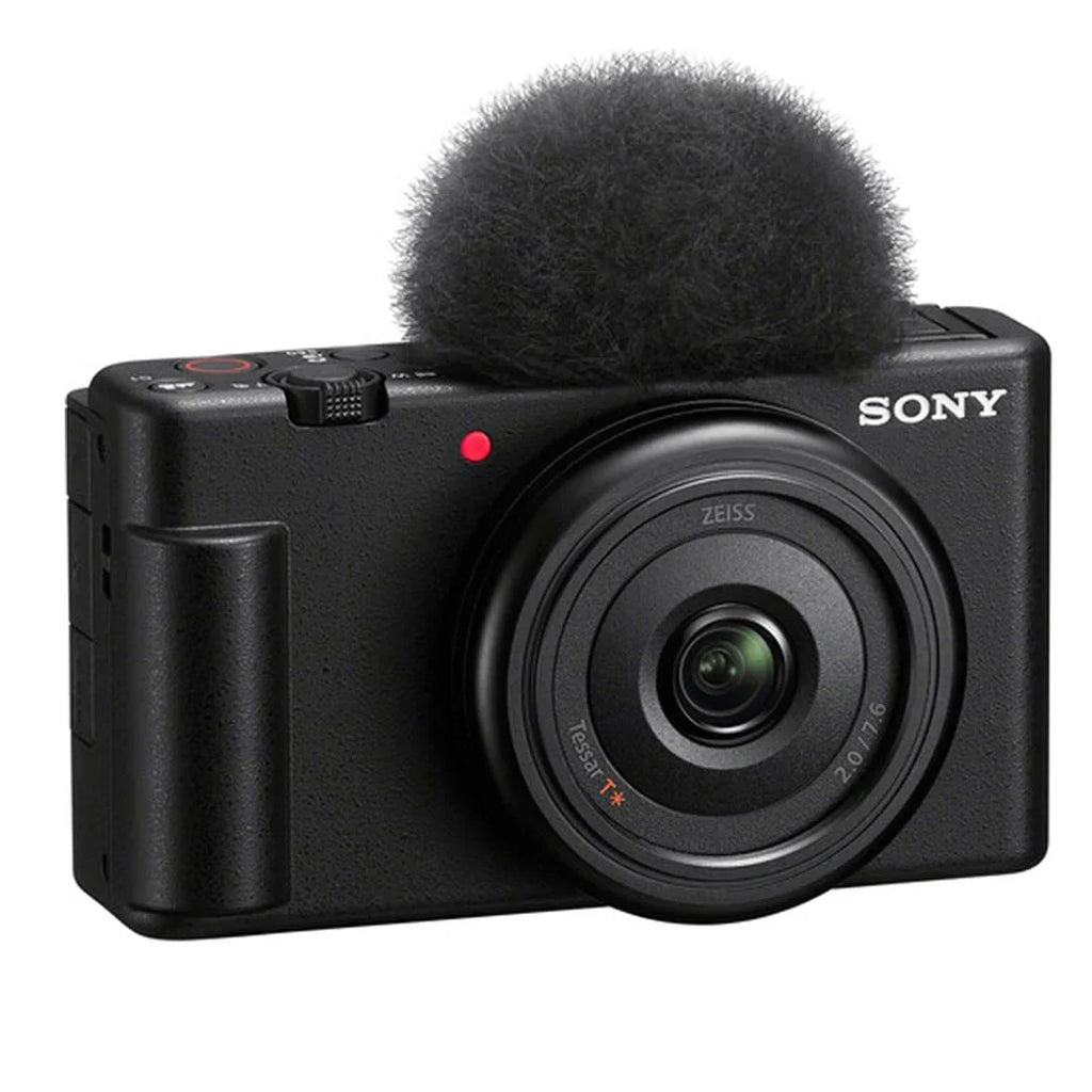 Sizeony ZV-1F Vlogging Camera (Black) with SizeanDisk 64GB Memory Card + Tripod + ZeeTech Accessory Bundle