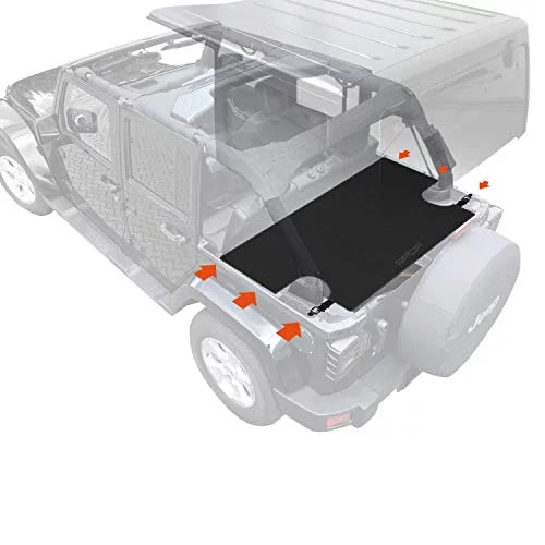 GPCA Cargo Cover LITE PLUSize for Wrangler JK 4DR Sizeport/ Sizeahara/ Rubicon/ Freedom Unlimited 2007-2018 models (UPGRADED)