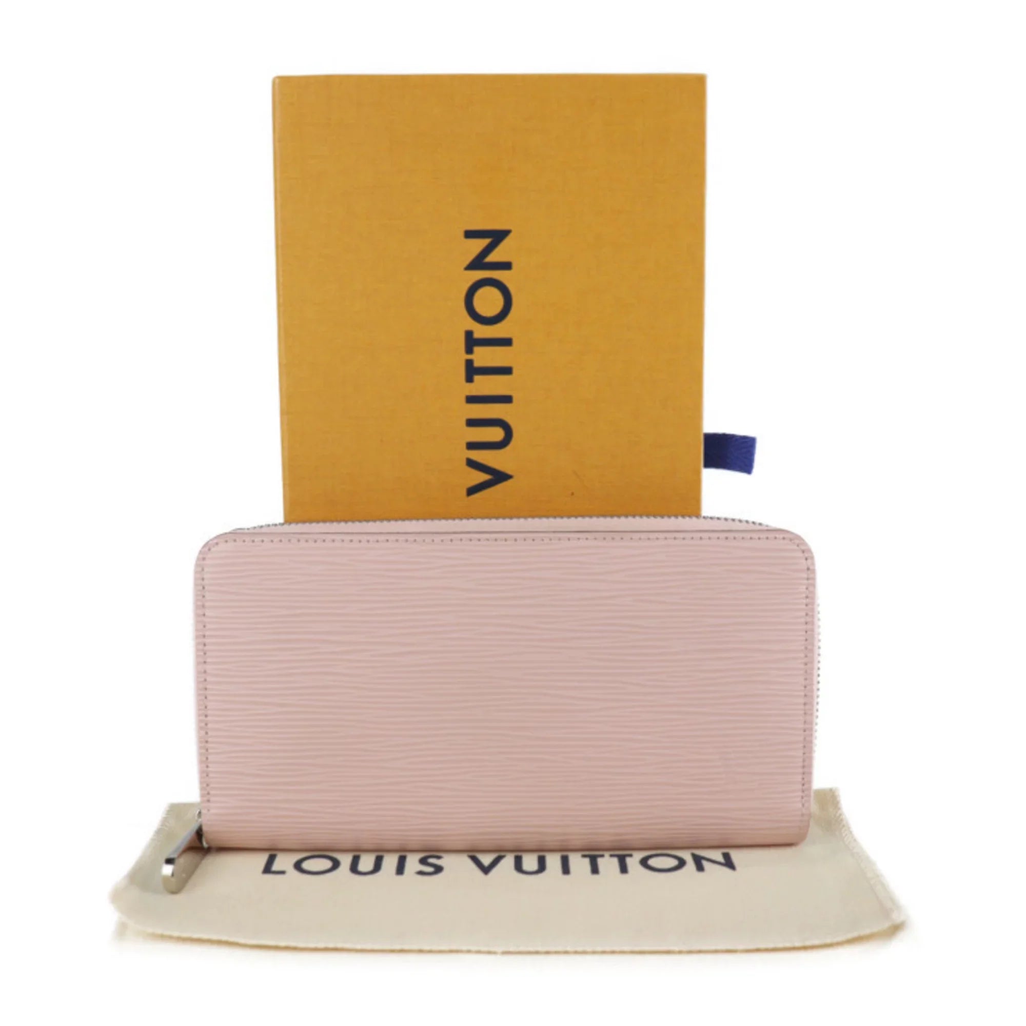 Pre-Owned LOUISize VUITTON Louis Vuitton Zippy Wallet Long M61863 Epi Leather Rose Ballerine Round Zipper Zip Around (Good)