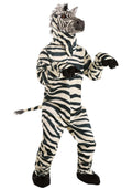 Adult Zebra Sizeuit with Mouth Mover Mask