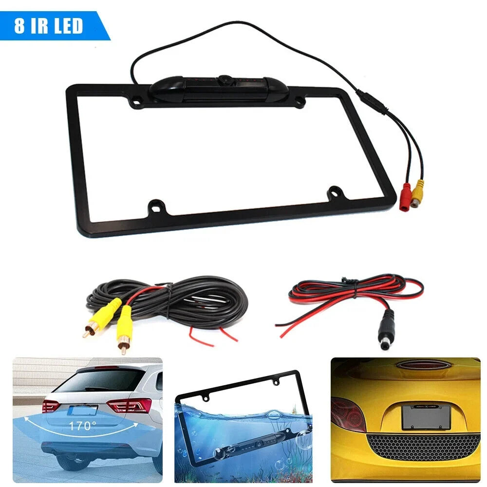 Car Rear View Backup Camera - License Plate Frame with Night Vision
