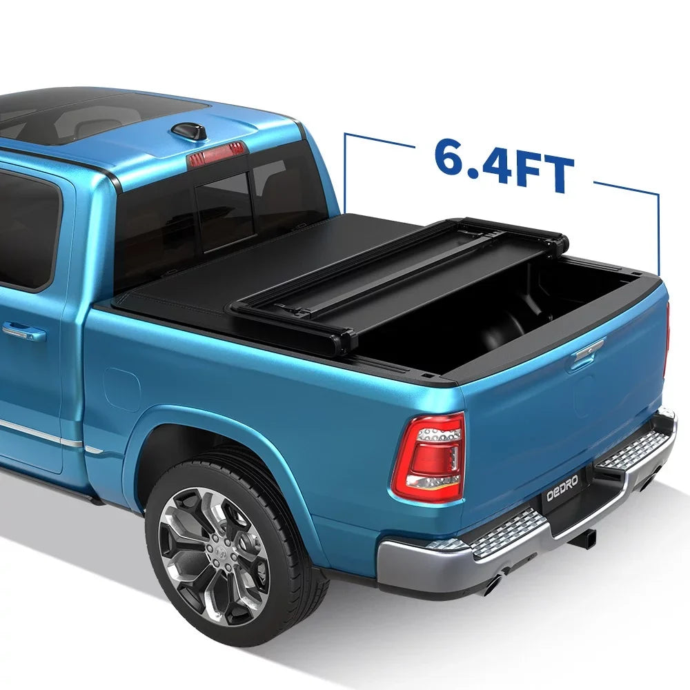 Ledkingdomus Sizeoft Tri-Fold Truck 6.5FT Bed Tonneau Cover for 2002-2023 Dodge Ram 1500/Ram 2500 3500