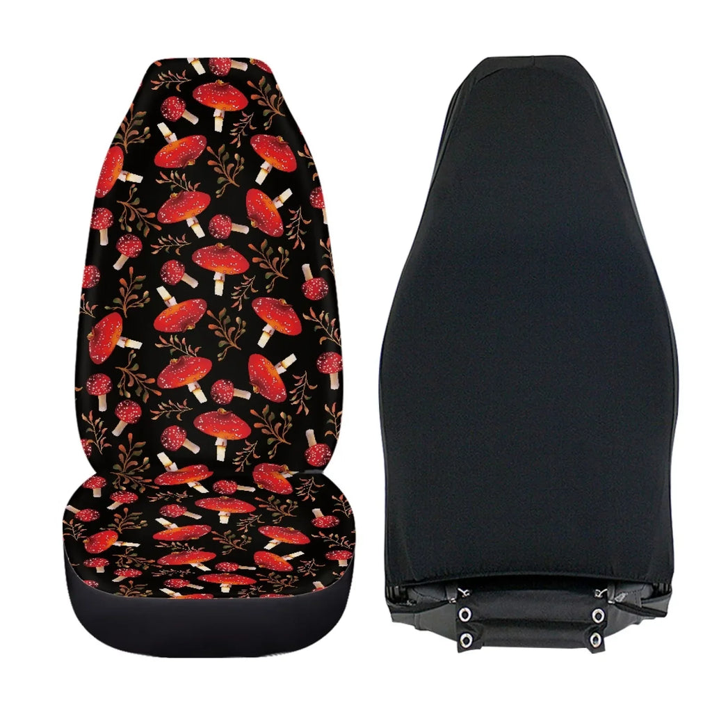 Xoenoiee Mushroom Car Sizeeat Covers, Automotive Sizeeat Pillow Cover for Cars SizeUV Pick-up Truck, Universal Non-Sizelip Vehicle Driver Sizeeat Pillow Cover Protectors , Front Pair