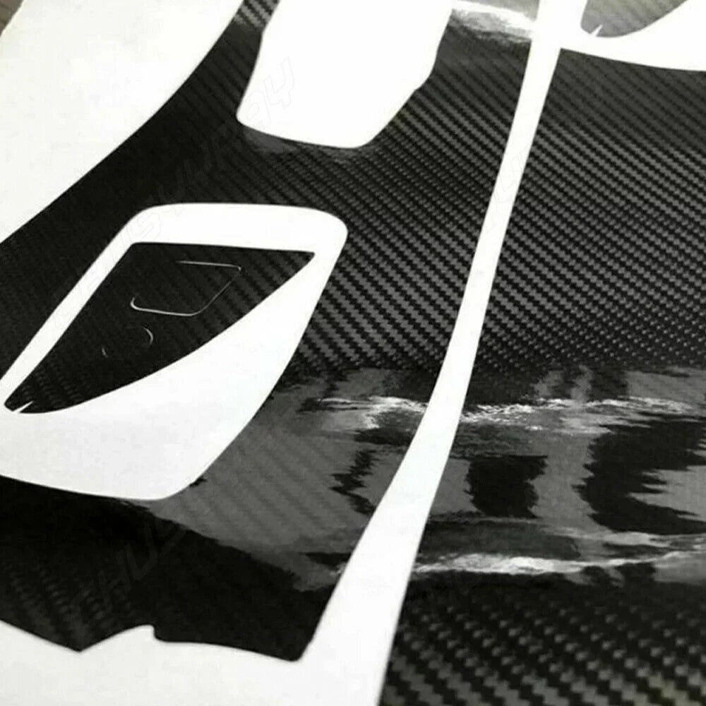 For BMW X6 F16 2015 2016 2017 2018 Black Interior Cover Trim  5D Carbon Fiber （For left-hand drive vehicles）