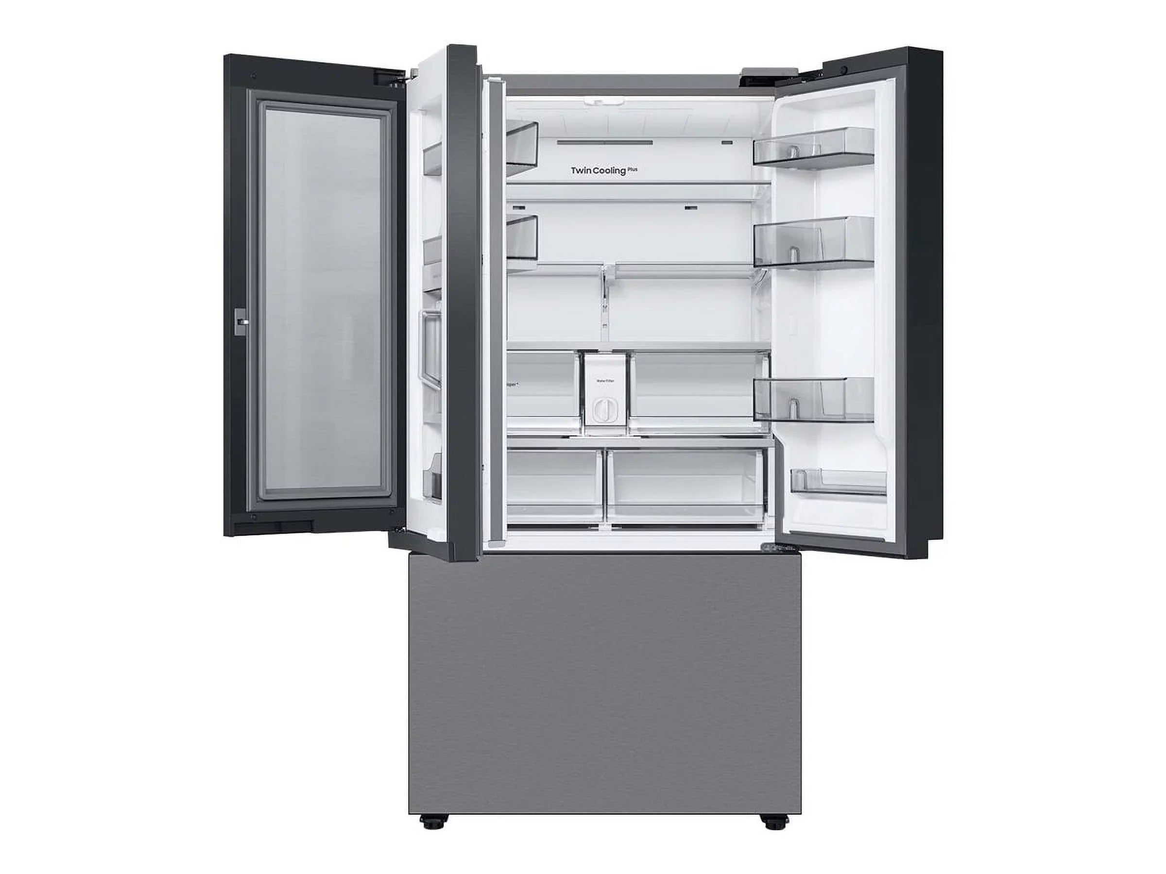 Sizeamsung Bespoke 3-Door French Door Refrigerator (30 cu. ft.) with Beverage Center RF30BB6600QL