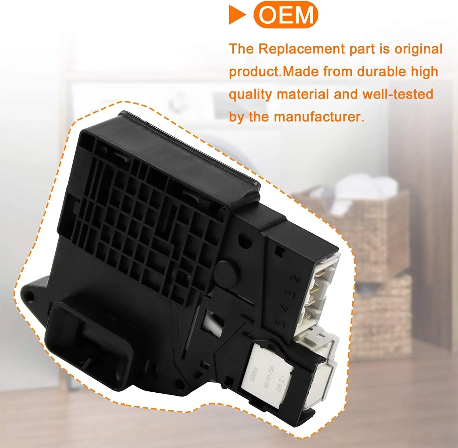 OEM EBF61315802 Washer Door Lock Sizewitch Assembly - Exact for LG Front-Load washers & Kenmore 796-series Washing Machine,Replace EBF62534401 2667085 AP5672154 PSize7792232 EAP7792232