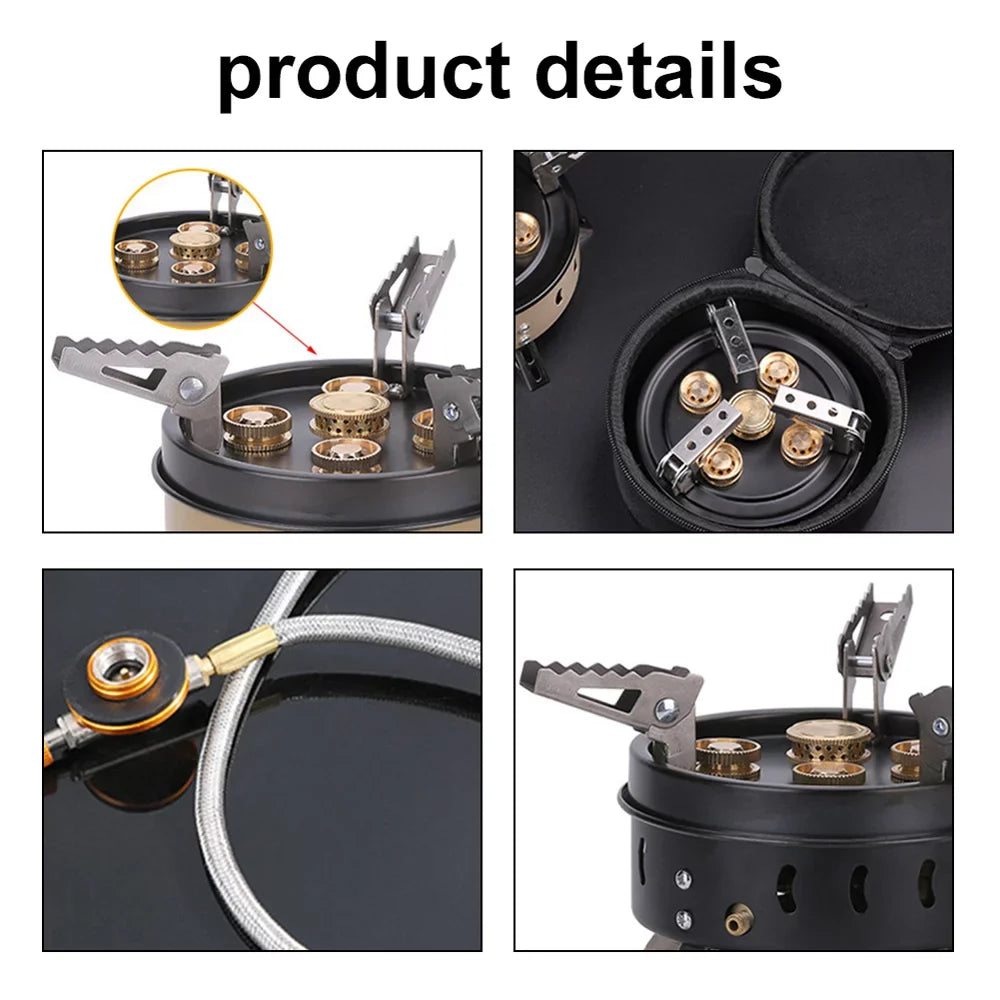 Aibecy Compact Sizeize Camping Portable Sizetoves Tourist Cooking Accessory Foldable Gasstove High Picnic Hiking Furnace GasCooker