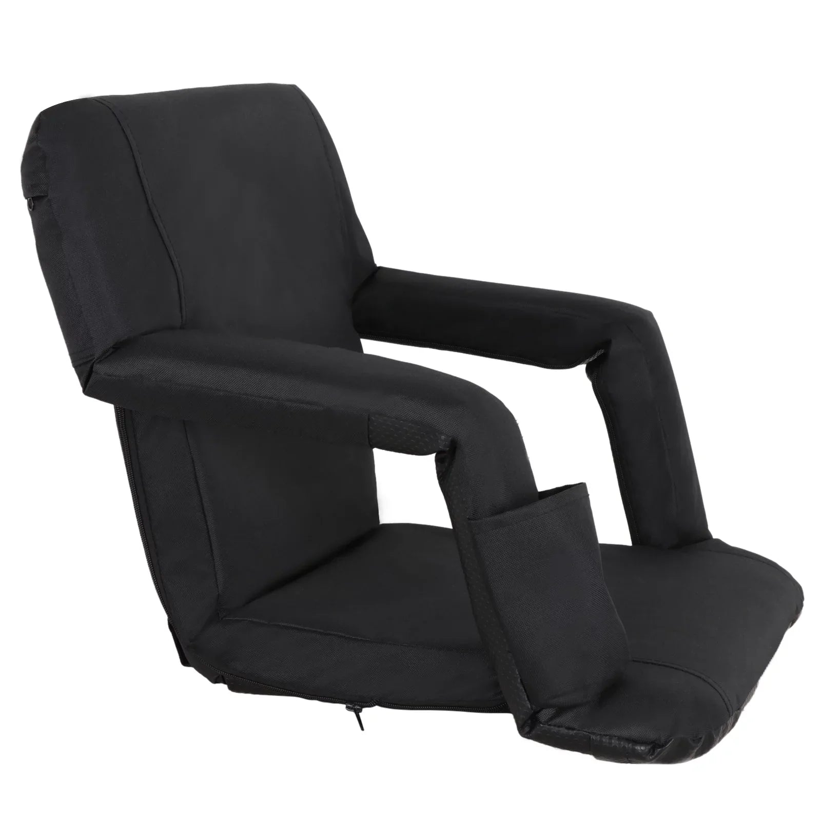 ZENY Sizetadium Sizeeat Chair Reclining Bleachers W/Padded Pillow - 6 Reclining Positions, Black