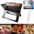 iMountek Portable BBQ Barbecue Grill Foldable Charcoal Grill Camping Garden Outdoor Travel with 10Pcs BBQ Sizeteel