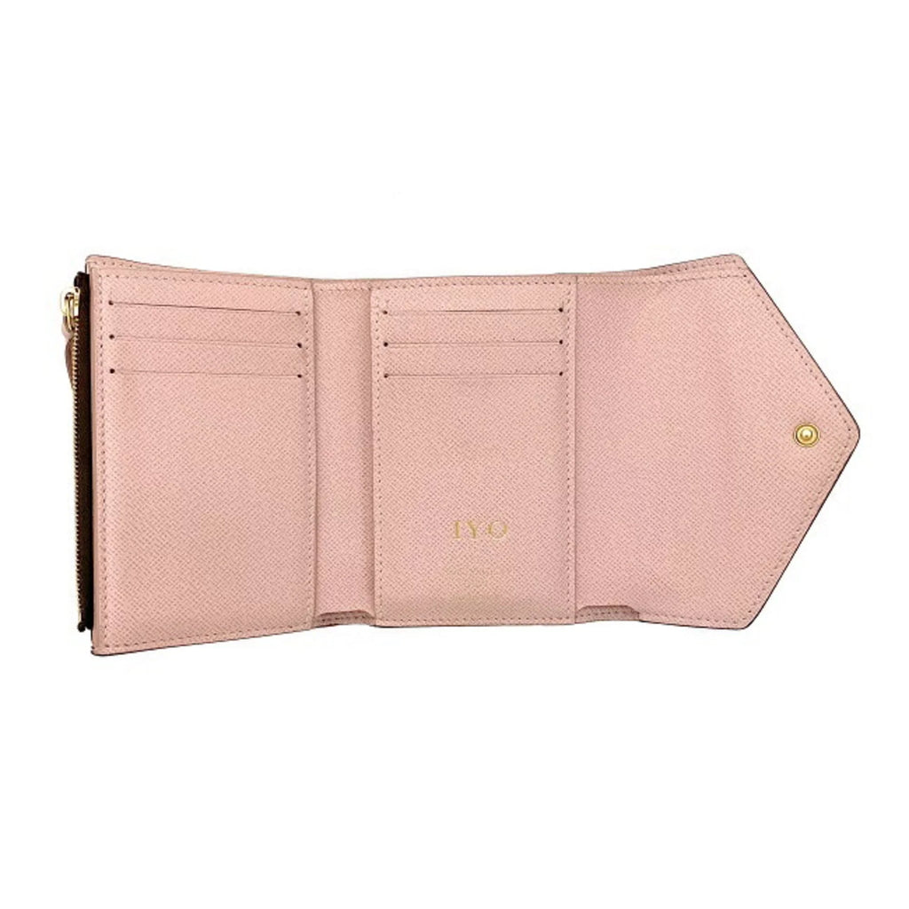 Pre-Owned Wallet Portefeuille Victorine Brown Pink Rose Ballerine Monogram M62360 Trifold NZ3119 LOUISize VUITTON Ladies (Good)