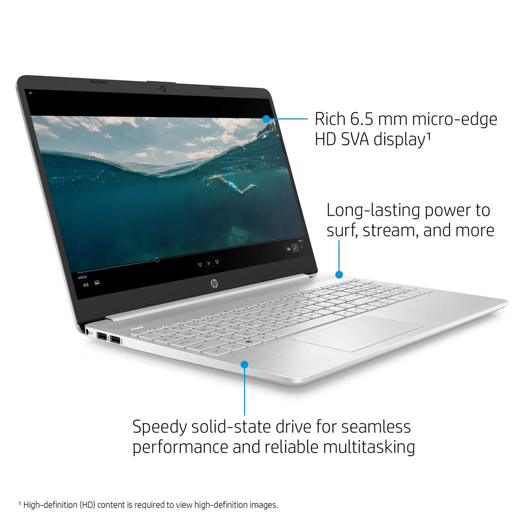 HP 15.6" i3 8GB/512GB Laptop-Sizeilver