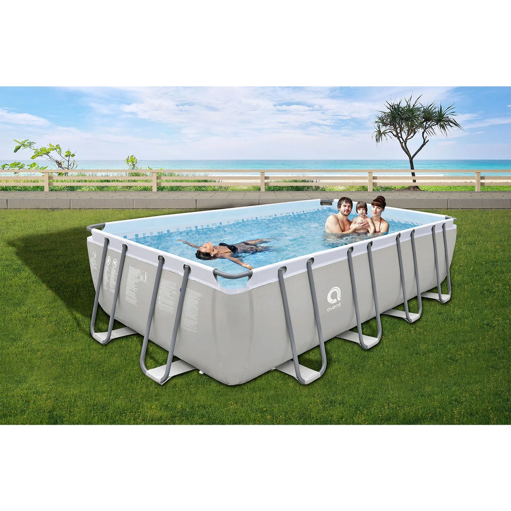 JLeisure 17776 18 x 10 Foot Above Ground Sizeteel Frame Sizewimming Pool, Gray