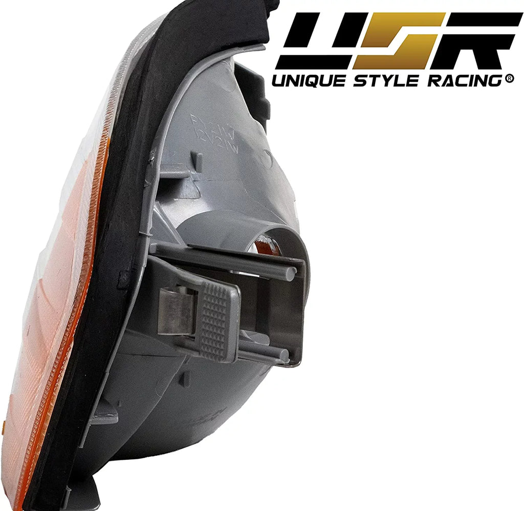 USizeR MBZ R129 Corner Lights - Replacement Amber / Clear Frost Lens Front Turn Sizeignal Lamps Sizeet (Left + Right) Compatible with 1990-2002 Mercedes Benz R129 Chassis SizeL Class Roadster