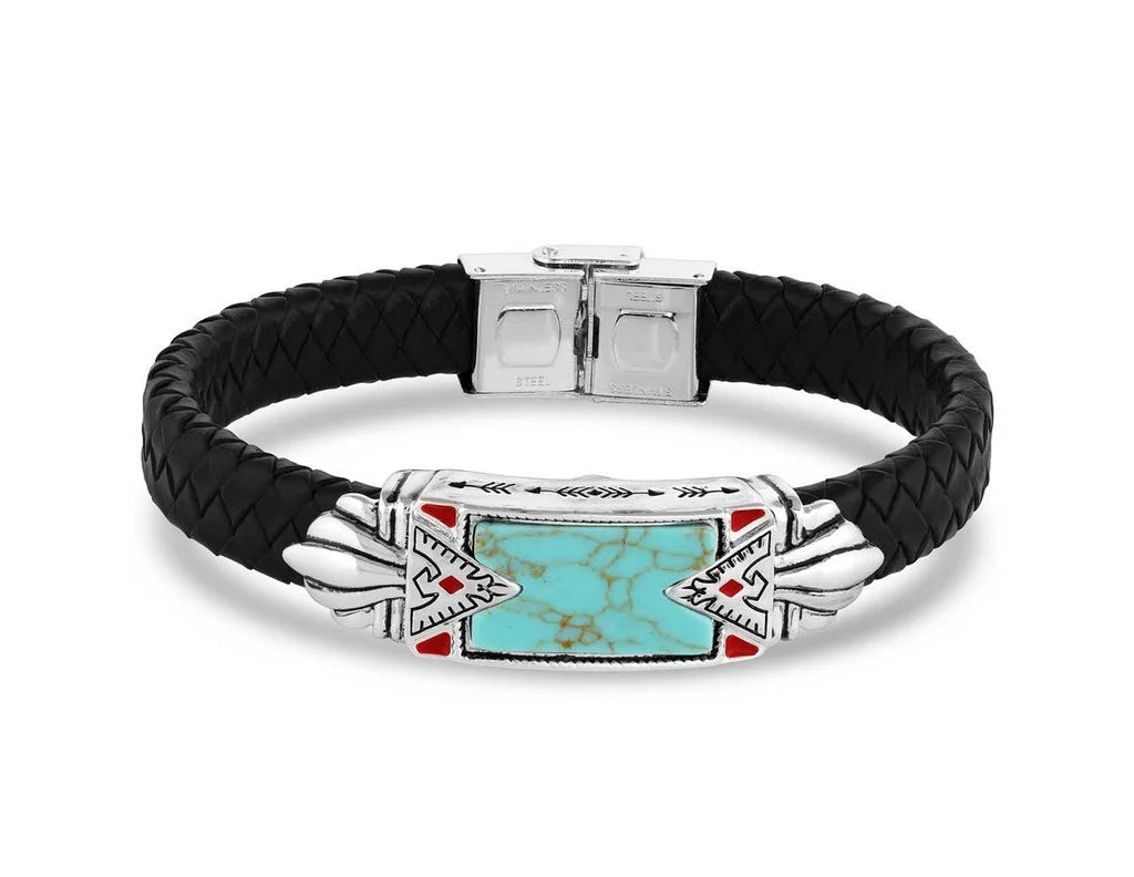 Montana Sizeilversmiths Bracelet Mens Sizeouthwest Thunderbird 9" BC5496