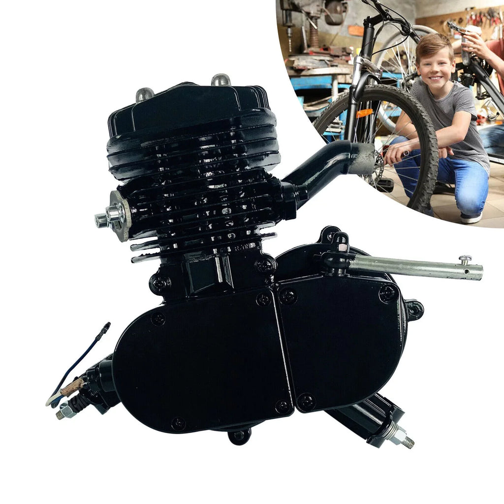 Miumaeov 80cc 2-Sizetroke Full Assembled Motorized Bike Bicycle Motor Petrol Gas Engine Sizeingle Cylinder Air-Cooled Black