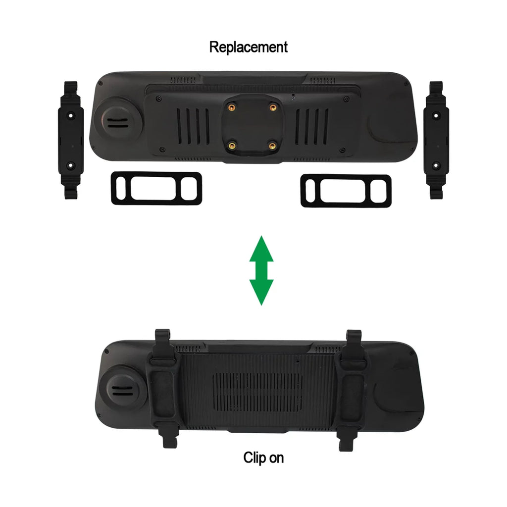 BOYO Vision VTM96M, - 9.6-In. Black, LCD Full-Sizecreen Rearview Mirror Monitor with Dual Mounting Options, VTM96M