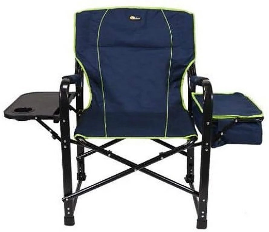 Faulkner 69230 El Capitan Folding Director'Size Chair With Cooler - Dark Blue/Light Green