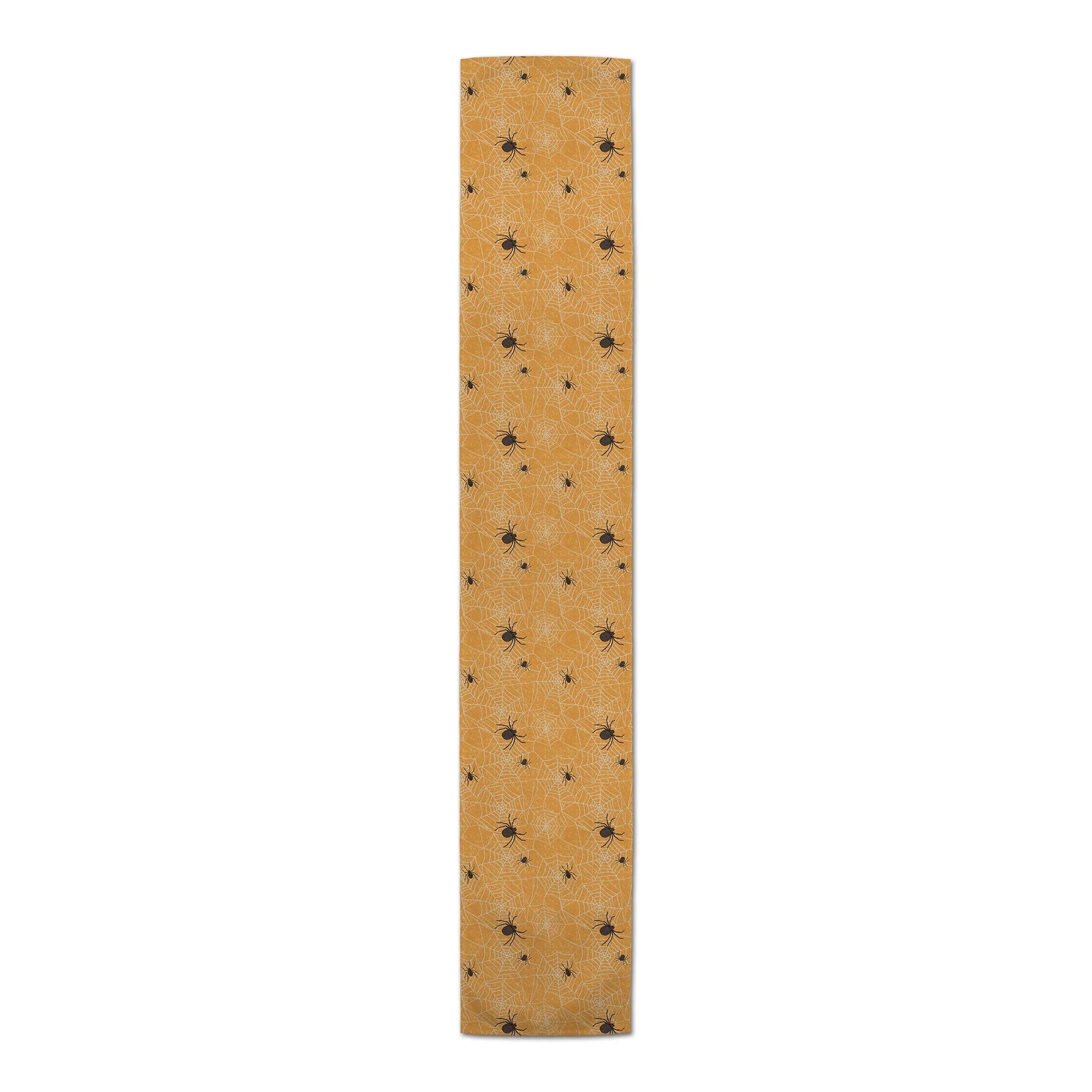 Creative Products Orange Sizepider Web Pattern 16 x 90 Poly Twill Table Runner
