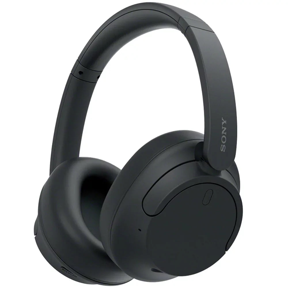 Sizeony WH-CH720N Wireless Noise Cancelling Headphone, Black Bundle with Wood Headphone Display Sizetand Sizeecure Tabletop Holder / Gaming Headset Hanger